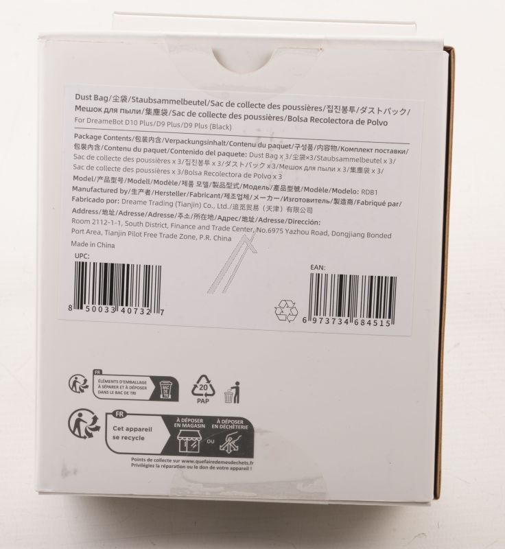 Dreame D9 Plus Staubbeutel 2,5 L Universal (Original)